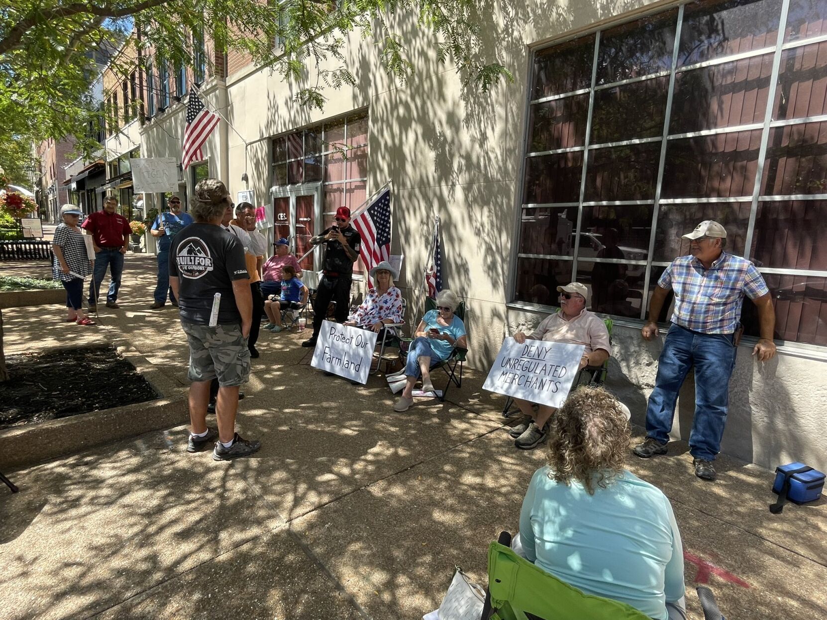 Farmers hold protest against the Grain Belt Express Tiger Connector transmission line